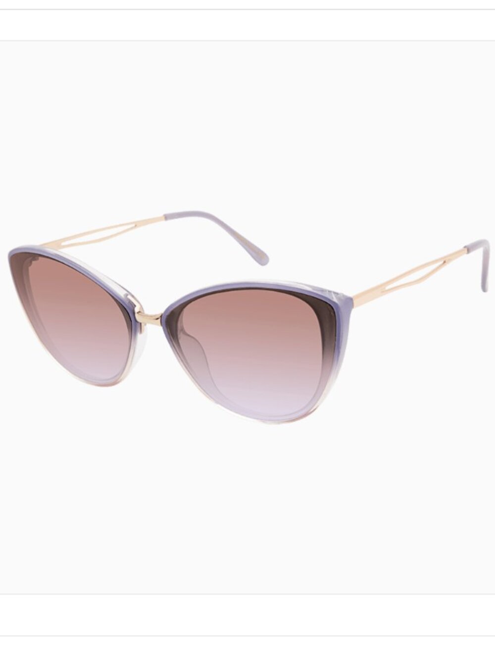 Laundry By Shelli Segal Metal Temple Cat Eye Sunglasses